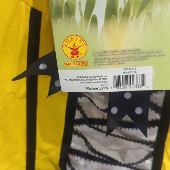 Rubie's Yellow & Black Butterfly Costume for Kids NWT Size M 8-10 - Picture 4 of 5